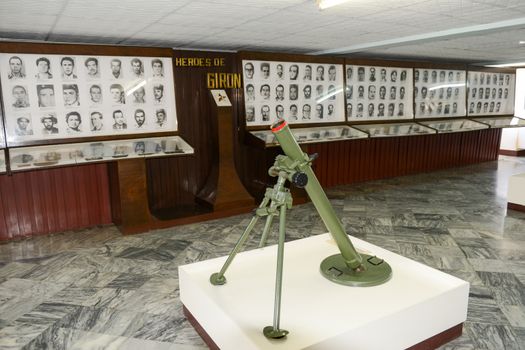 Playa Giron, Cuba - 20 january 2016: Museum shows the curious story of the world famous landing of the Bay of Pigs