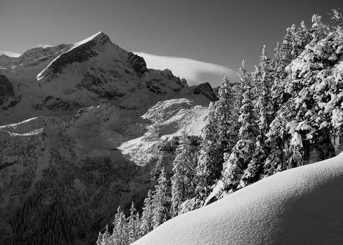 Alpspitze black and white