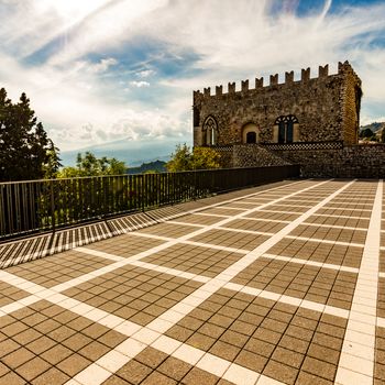 View of the Palazzo Ducale in Taormina - Sicily (Italy)