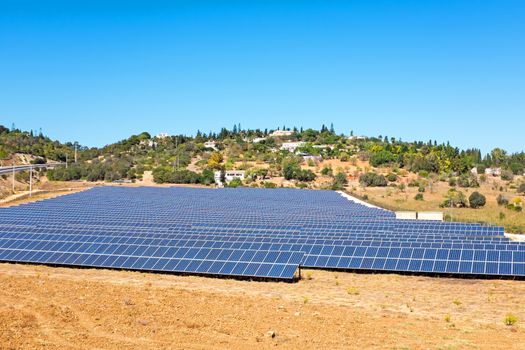 Solar energy panels in the countryside from Portugal