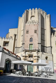 Church San Domenico Maggiore was founded in the 13th century by the friars of the Dominican Order. In the 19th century it was restored to its original Gothic design.