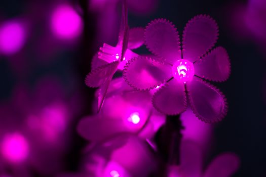 Christmas LED lights in the form of flowers