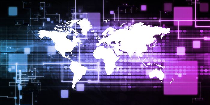 International Logistics and Supply Chain Concept Background