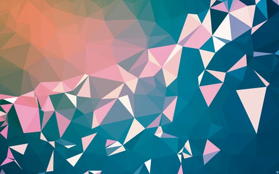 Abstract low poly background, geometry triangle, mosaic pastel color background