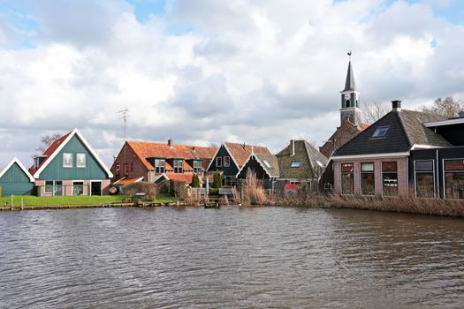 Medieval dutch village in the countryside from the Netherlands