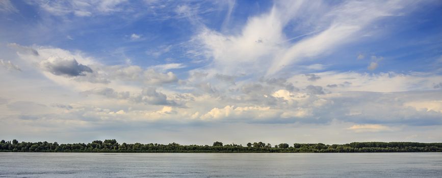 Cloudscape and blue sky