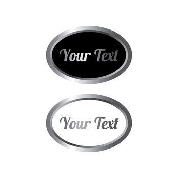 silver metal website button theme vector art illustration