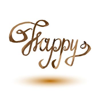 Happy lettering word illustration . for your design.