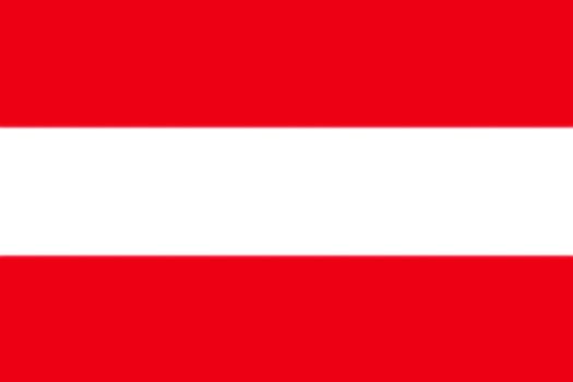 Map of Austria with national flag as background