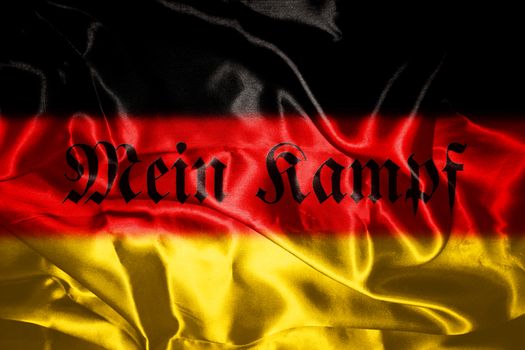 German flag blowing in the wind With Letters That Spell My Fight