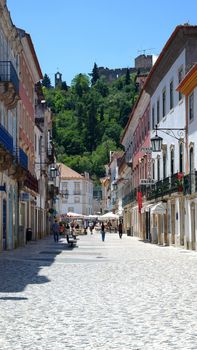 Detail of a street, Tomar, Portugal