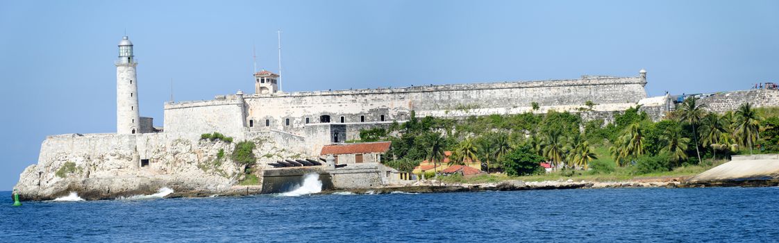 Castle and lighthouse of El Morro at Havana on Cuba