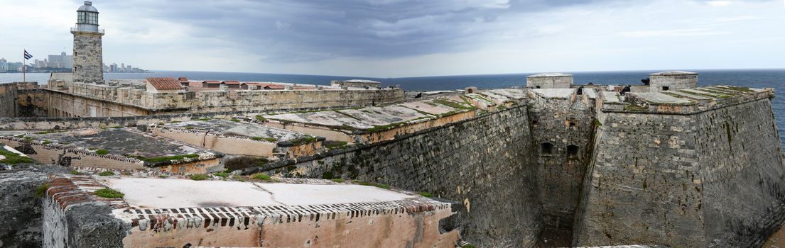 Castle and lighthouse of El Morro at Havana on Cuba