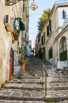 Discesa Petraio, pedamentina stair in Naples, Italy