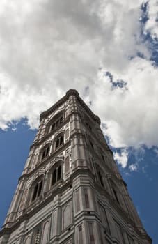 view of the dome and the church of St. Maria Novella in Florence