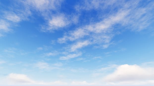 Cloudy blue sky abstract background, blue sky background with tiny clouds, 3d rendering

