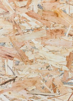 Close up texture of oriented strand board - OSB, Wood board made from piece of wood