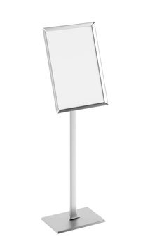 Info or ad stand, isolated on white background