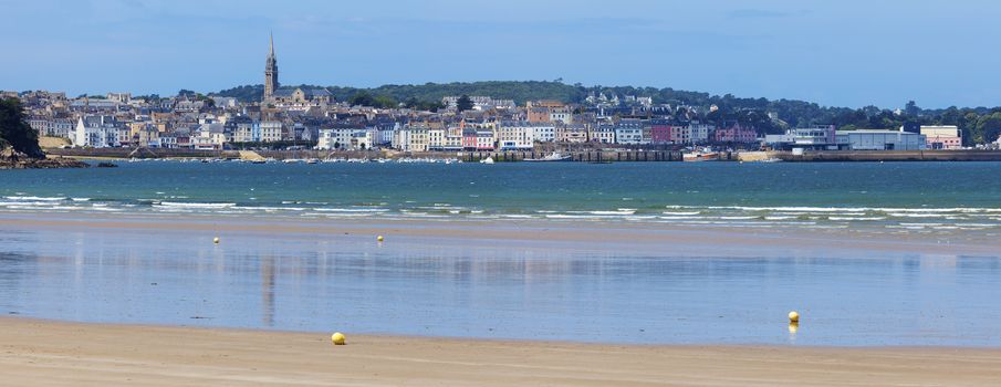 Morning panorama of Douarnenez. Douarnenez, Brittany, France