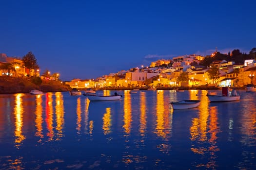 The village Ferragudo in the Algarve Portugal at sunset