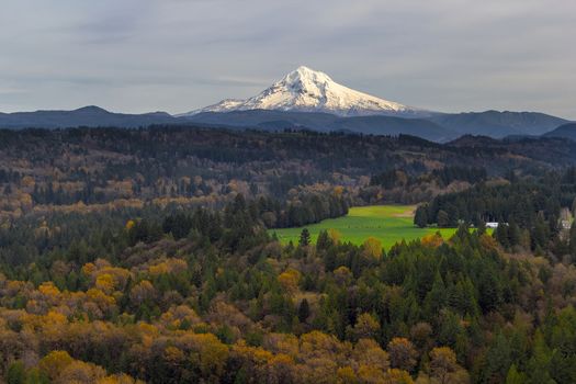 Mount Hood over Barlow Trail Route from Jonsrud Viewpoint in Sandy Oregon