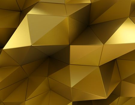 Beautiful gold abstract background. 3D illustration. Template fow your design