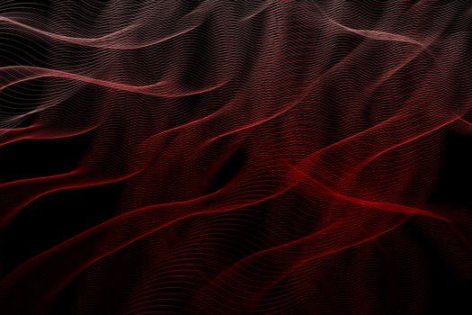 Bright fiery lines on black background for design