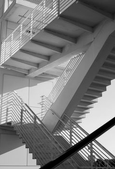 contemporary architecture, the staircase close-up outdoors