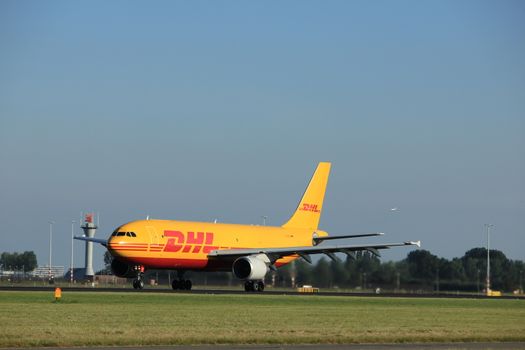 Amsterdam, the Netherlands  - August, 18th 2016: D-AEAP EAT Leipzig Airbus A300B4-622R,
taking off from Polderbaan Runway Amsterdam Airport Schiphol