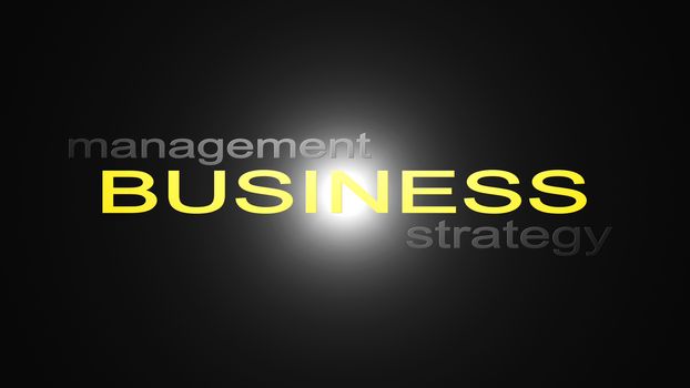 Business Word Cloud Text Animation