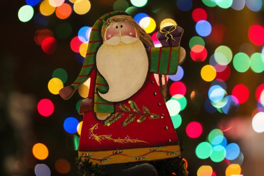 Toy hanging on the Christmas tree. toy of santa claus. Santa Claus christmas decoration