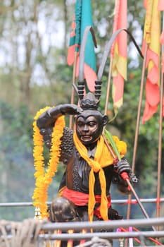 Sun Wukong - Monkey King Sculpture Of Tai-Sia-Hood-Cho Trang Shrine in Trang, Thailand