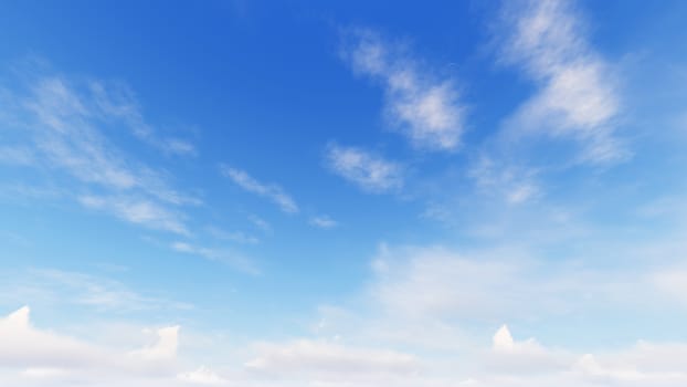 Cloudy blue sky abstract background, blue sky background with tiny clouds, 3d rendering

