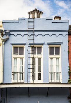 Architecture of the French Quarter in New Orleans, Louisiana.