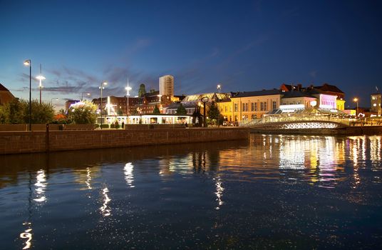 Beautiful night scene in Malmo, Sweden