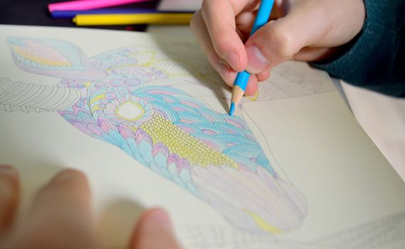 New trendy adults coloring book with vintage twist
