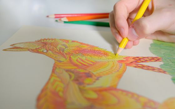 New trendy adults coloring book with vintage twist