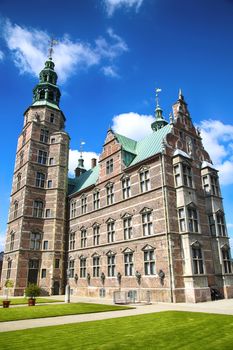 Copenhagen, Denmark – August 15, 2016: Rosenborg Castle is a renaissance castle located in Copenhagen, build by King Christian IV in Copenhagen, Denmark on August 15, 2016.