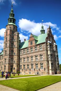 Copenhagen, Denmark – August 15, 2016: Rosenborg Castle is a renaissance castle located in Copenhagen, build by King Christian IV in Copenhagen, Denmark on August 15, 2016.