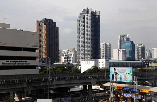 BANGKOK, THAILAND - DECEMBER 23: View of Traffic on December 23, 20 13 in Bangkok.