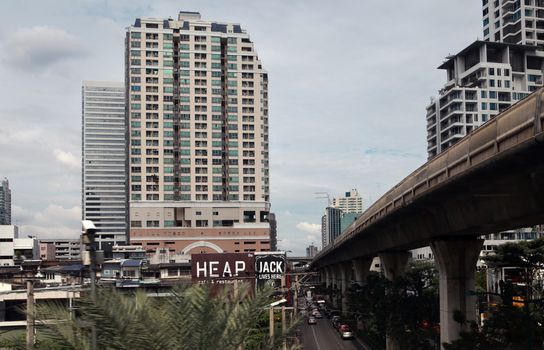BANGKOK, THAILAND - DECEMBER 23: View of Traffic on December 23, 20 13 in Bangkok.