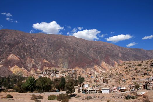 Cemetery in Humahuaca valley, Jujuy, northern Argentina, near the fourteen colors hill