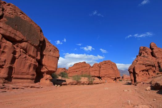 Quebrada de Cafayate valley, also called quebrada de las conchas, Argentina