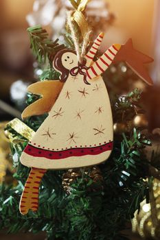 Christmas tree toys, angel. christmas decoration handmade toy Angel