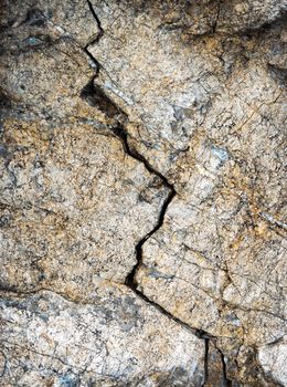 abstract background zigzag fissure in the limestone