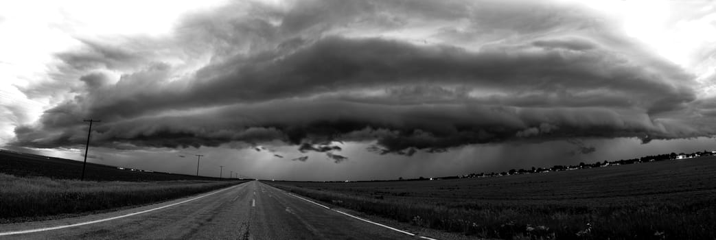 Storm Clouds Saskatchewan shelf cloud ominous warning