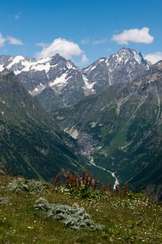 Nature and travel in Georgia svaneti region mountain