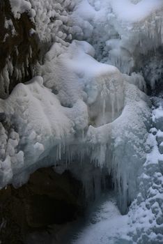 icicles from johnston canyon, alberta