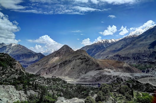 Karakoram highway in the Karakoram mountain, Pakistan