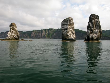Three brother rocks, Avacha bay, Kamchatka peninsula Russia